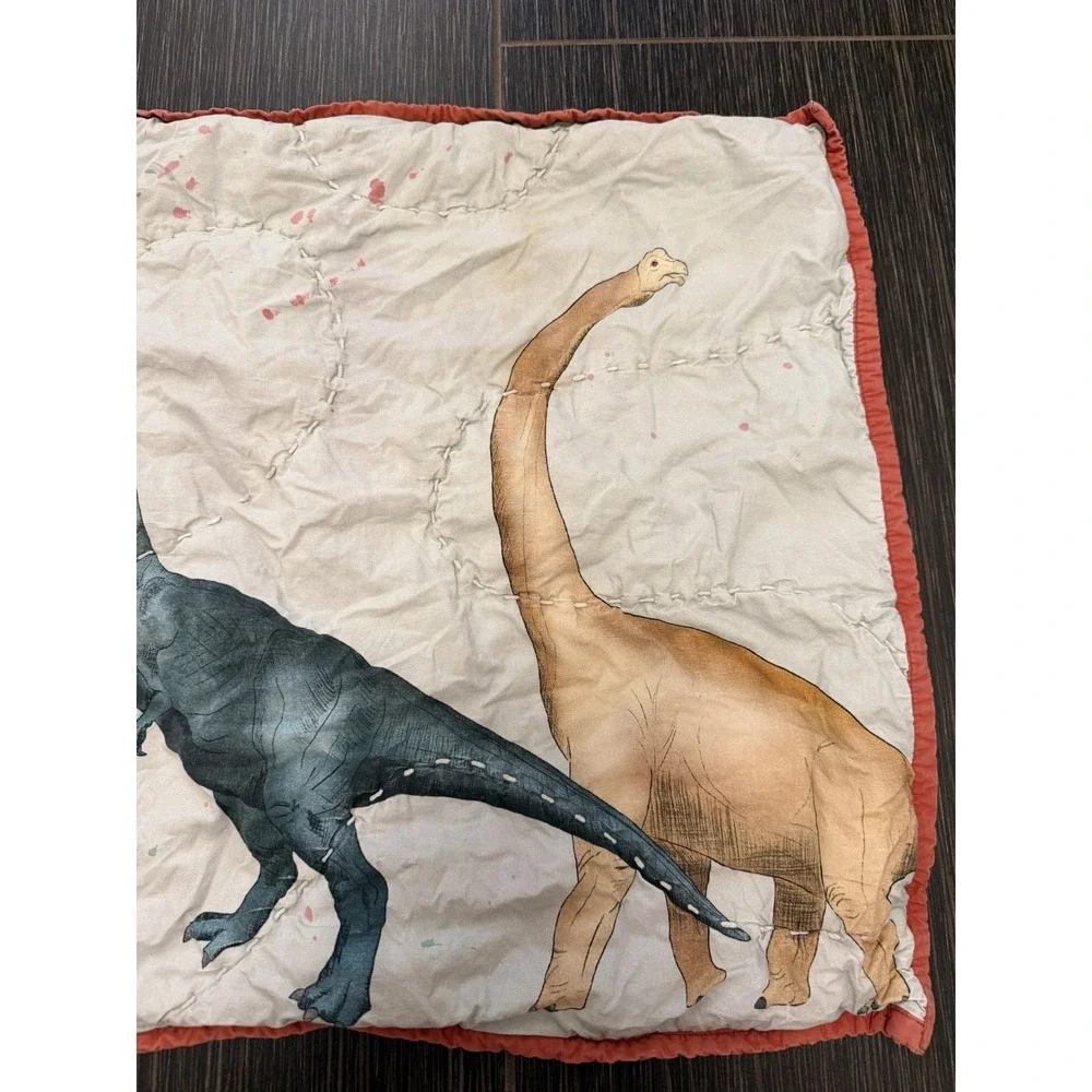 Crate Kids Koro Organic Cotton Dinosaur Pillow Sham 22x17 Inches Nursery